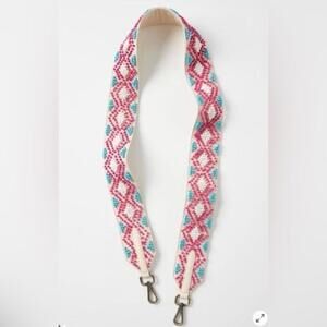 Anthropologie Boho Beaded Crossbody Bag Handbag Strap NWT